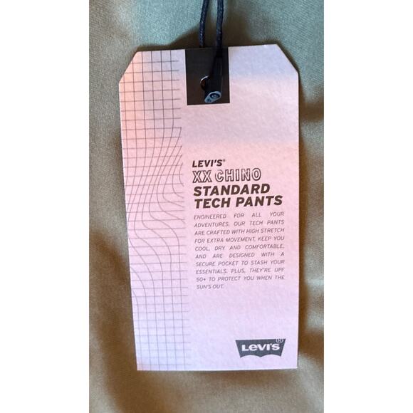 NWT Levi's Pants Mens 29x32 Chino Standard Taper XX Tech Olive Green Stretch - Picture 6 of 12